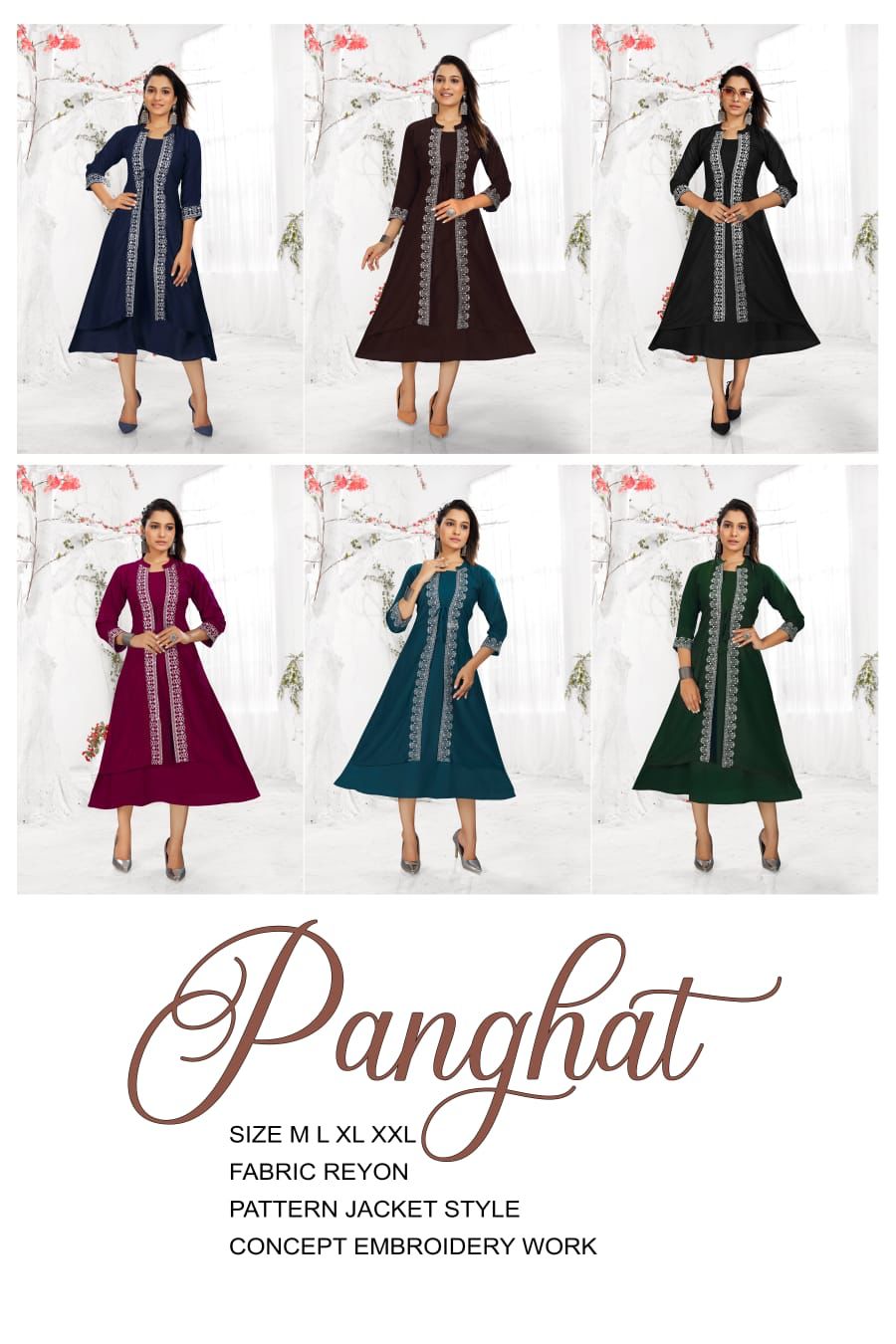 New Panghat 1 Party Wear Rayon Fancy Designer Kurti Collection